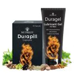 Nutriley Duragel Energy Booster, Ayurvedic Men Wellness, Lubricant Gel (50 Caps + 50 Gms Gel)