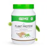 OZiva Organic Plant Protein, 1kg, Unflavored (30g Protein, Organic Pea Protein Isolate + Organic Brown Rice Protein, Soy Free)