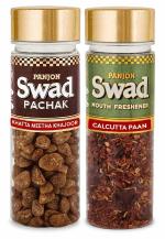 Panjon Swad Khatta Meetha Khajoor & Calcutta Paan (Mukhwas Mouth Fresheners) 2 Bottles, 230g