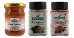 Green Piece Pizza Toppings (100gm) Oregano(50g) and Chilli flakes/Paprica(50g).(Pack of 3)