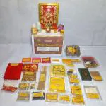 BHAKTI 2 SHAKTI MAKING WORSHIP SPECIAL Navratri Poojan Kit | Navdurga Pooja Saman | Ghat sthapna Poojan Kit | Maa Laxmi Ambe Durga Pooja |Eco-Medium Series (1 meter Cloth and CowDung Cake)