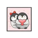 Random Wooden Framed Baby Penguin Canvas Art wall painting for living room bed décor home Art Wall canvas modern stylish hanging wall decor