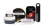 Sheppits Premium Shoe Shiner (Neutral), Shoe Polish (Brown), Shoe Horn (Black), Shoe Cream, & Sneakers Sports Shoes Laces (White) Combo | Shoe Care Kit