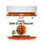 Delight Foods Punjabi Gobi Gajar Shalgam Achaar 350g| Cauliflower Carrot Turnip Pickle