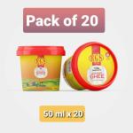 RGS -Pure Cow Ghee Cup - 50 ML | Pack of 20 | 50 ml x 20