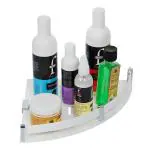 Sarvatr Acrylic Bathroom Shelf Corner Shelf Stand Plastic Corner Shleves for Living Room Stylish Kitchen Bathroom Bedroom Wall Mounted Organizer for Home (12 X 12 Corner) Acrylic Wall Shelf