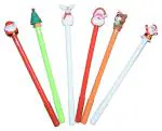 JAGMAG Set of 4 Novelty Christmas Series Rollerball Pens Black Gel Ink for Office School (4 Style - Christmas Tree, Snowman, Reindeer, Santa Claus) Christmas Gift for Children