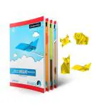 Classmate Origami Notebooks - Single Line, 172 Pages, 240 mm x 180 mm - Pack Of 4 (02001283AZBL)