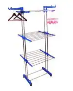 TNC BLUE STEEL FLOOR CLOTH DRYING STAND T-CDS-B2SS-3T-100