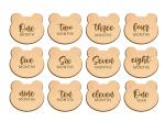 Svm Craft Durable Beige And Brown Baby Monthly Milestone Cards