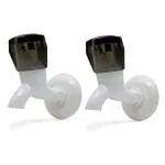 JORJIS Water taps for Kitchen Sink Faucet Wall Mounted Standard/Plastic Long Body with Wall Flange PTMT Tap/Faucet (9 CM) Pack of 2