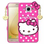 Indiacase Samsung Galaxy J5 2016 Pink Rubber Shock Proof, Dual Protection, Silicone, 3D Catoon Kitty, Shock-Absorbent, Wireless Charging Compatible Cases & Covers