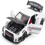 KTRS ENTERPRISE 1:24 For Nissan GTR R35 Sports Car Alloy Model Car Kids Toys Car Diecasts Toy Vehicles Toy Cars Strong Pull back Sounds