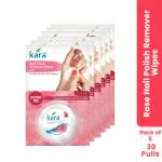 Kara Rose Nail Polish Remover Wipes 30 Pulls (Pack of 6)