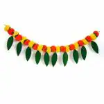 True Decor 3 Feet Pan Toran Door Bandarwal Artificial Marigold Flowers Pack of 1