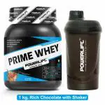 Powerlift Prime Whey Protein with Shaker 24g Protein, 5.29g BCAA with Enzymes & Vitamins