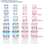 Sofiya Plastic Blue, Pink Grocery Container (Set Of 20)