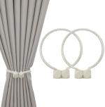 Ramcha Hexa Cream Magnetic Curtain Tieback - Pack of 6