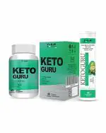 Vokin Biotech Keto Guru Tablets for weight loss 60 Tablets With Exclusive Keto Guru Effervescent Water Soluble 20 Tablets