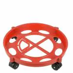Gas Cylinder Stands, LPG Cylinder Trolley Easily Movable Stand with Wheels, Gas Cylinder Stand (Red)