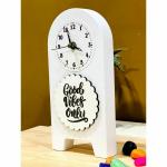Angira handicrafts Wooden Handmade Table Clock for Home Office Decor Table Desk Clock
