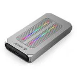 ORICO NVMe Enclosure M.2 SSD Adapter , RGB M2 Aluminum Case USB C 3.1 Gen 2 10Gbps- Silver