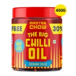 MasterChow Chilli Oil Spicy Sichuan Chilli Oil (450gms) - 30% Extra | Made with Sichuan Peppercorns, Crunchy Garlic & Red Chillies