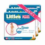 Little's Premium Baby Diapers XXL Size | Pants Style | 15-25 kg | 66 Count - Pack of 3 | CottonSoft Baby Diaper with Leakage Guard, Wetness Indicator & 12 Hours Absorption 