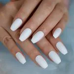Denzcart Artifical Fake White Nails For Women\Giirls -12 pcs