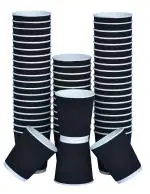 SEZ Ripple Paper Disposable Coffee Cups for Event Wedding Party-240 Ml, ( Pack of 100 Pcs) (Black)