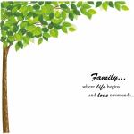 Wallzone Multicolor Pvc, Vinyl Green Tree Nature Quotes Medium Wallsticker