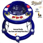 Dbolt Round Ultra Soft Seat Baby Walker with Musical Toy and Activity Toys[ Frootie] (Blue)