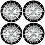 PRIGAN Maruti 800 Black Silver Wheel Cover 12