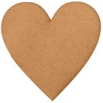 Gautam Digihub Heart Shape 10 Inch Mdf 2Mm Blank Cutouts Unfinished Mdf Board For Resin Mandala Art Work, Craft & Decoration, Tea Coffee Coaster 10