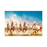 Dharvika Innovations Vinyl Seven Horses Vastu Poster Big Size #3114 - 18 X 24 Inch
