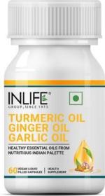 Inlife Turmeric Ginger Garlic Oil Capsule Immunity Booster Supplement 60 Veg Capsules (60 Capsules)