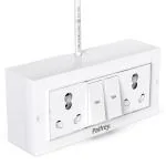 Palfrey Electric Extension Board - 16A/20A + 16A/20A with Two Switch and Heavy Duty 2 Meter Wire (White)