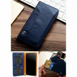 ClickCase Flipper Series Faux Leather Magnetic Card Holder Wallet Kickstand Case Flip Cover For Mi 11x 5G (Blue)