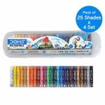 DOMS Non-Toxic 9mm Oil Pastel Set in Plastic Case 25 pcs (Set of 4)