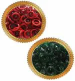 pmw - Women's Chitti Gajulu - 108 Bangles - Small Pooja Bangles - Small Bangles for Lakshmi Pooja - 2 Sets - Green + Red