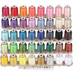 Rangohit Trading 40 Colors Polyester Machine Embroidery Thread Kit 500M, Explore Endless Stitching Possibilities with Vibrant Shades