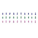 Comet Busters Beautiful Handcrafted Assorted Multicolor Bindi Pack with Silver Beads (BIN1942) Pack of 1