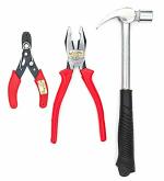 GLOBUS Durable Plier, Hammer and Wire Stripper 3 Piece