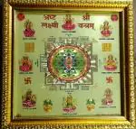 Framtastic Shree Yantra Square Photo Frame with Asta Lakshmi