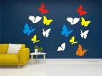 Decowall Multicolor Plastic Butterfly Design Plastic Reusable Stencil For Wall Painting Decor, 16 X 24 Inch