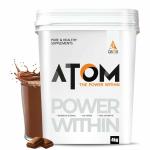 AS-IT-IS ATOM Whey Protein Isolate 4kg | 30g protein, 6.1g BCAA & 13g EAA | Ultra Pure-Fast Acting Protein | Choco Hazel Fusion Flavor
