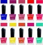 OUR Beauty Multicolor Quick Dry Long Lasting Hd Colors Nail Polish Set 2Feb2042, 80 ml (Set Of 10)
