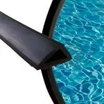 Metreno Threshold water dam barrier for kitchen sink, Silicon water stopper for bathroom sink countertop slab, retaining strip tape (1 Meter, BLACK)