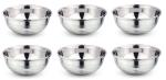 NEELAM Stainless Steel 5 22G Diamond Prem Vati, 150 ml, Set of 6 Stainless Steel Vegetable Bowl (Silver, Pack of 6)