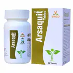 Virgo UAP Pharma Arsaquit Tablets - With Goodness of Shuddha Guggulu, Triphala, Suran, Daruharidra, Shuddha Tankan (60 Tablets) (30 Tablets X 2)